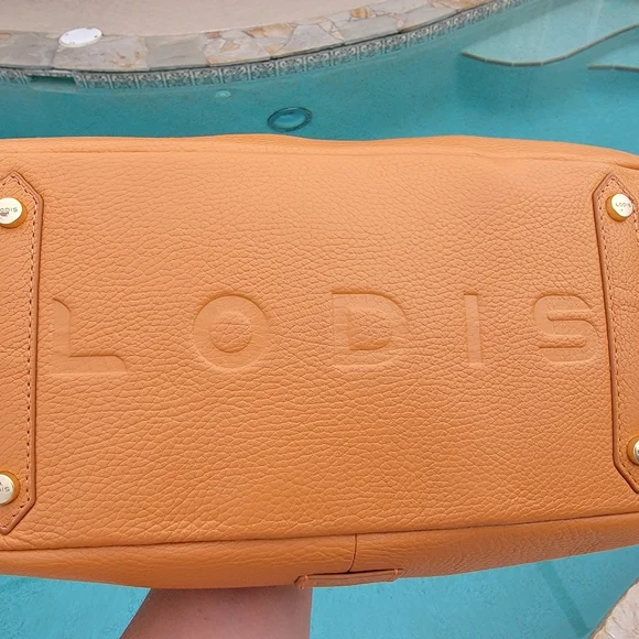 Lodis Texas Leather Sutton Tote/crossbody In Nectarine - Picture 13 of 16